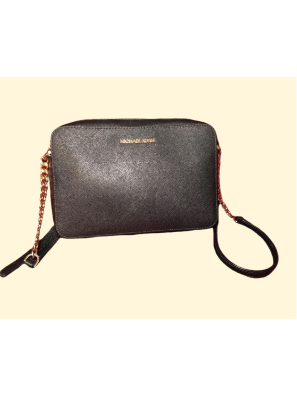 Michael Kors Jet Set Crossbody Bag Black Gold